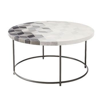 mosaic tiled concrete coffee table
